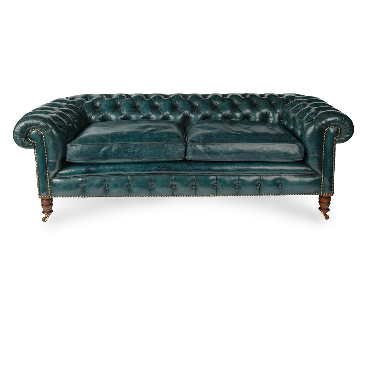 Late Victorian Two Seater Chesterfield Sofa (1 of 7)