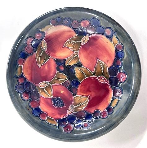 Moorcroft Pottery Earthenware Dish - "Pomegranate (Blue)" Pattern (1 of 3)