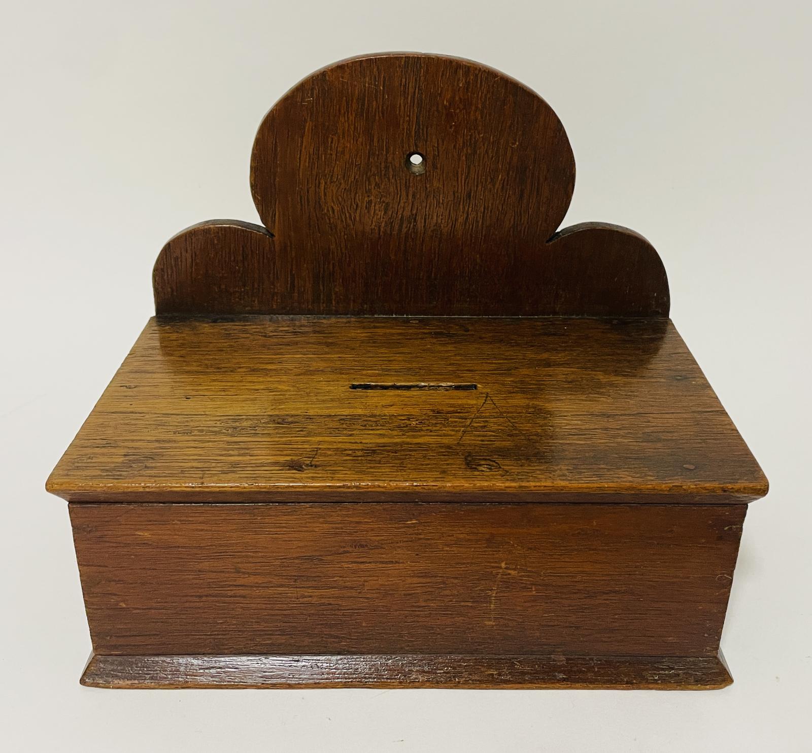 Antique Oak Collection Box (1 of 9)