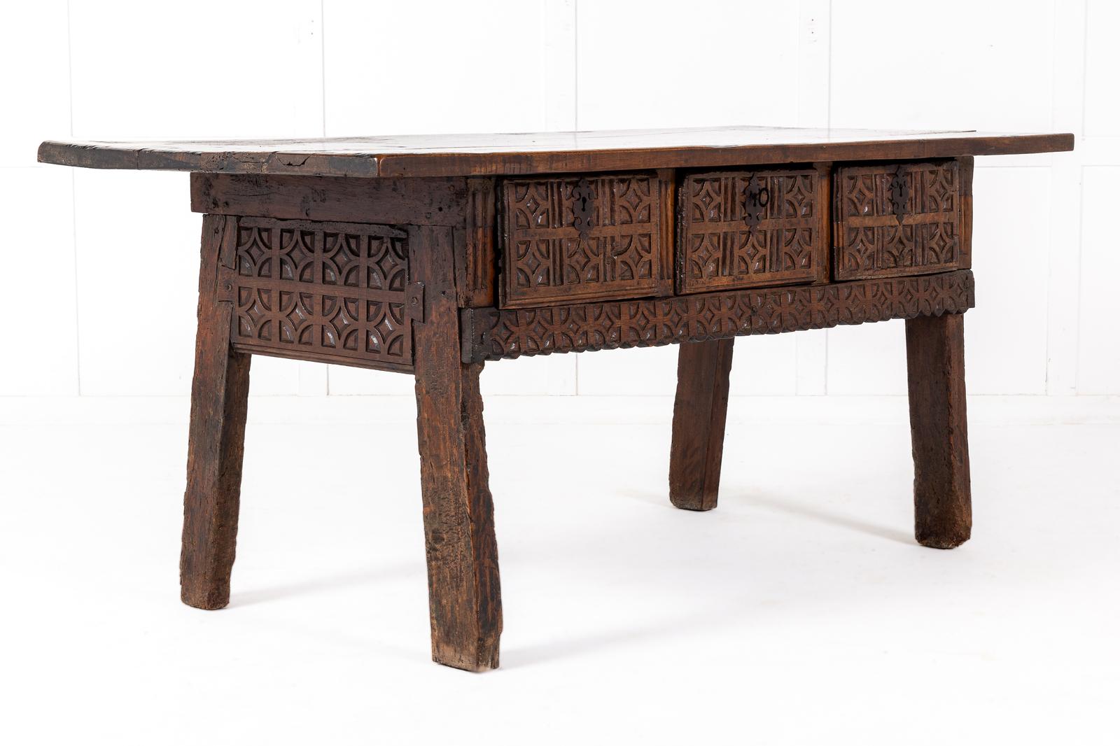 17th Century Spanish Walnut Table (1 of 9)
