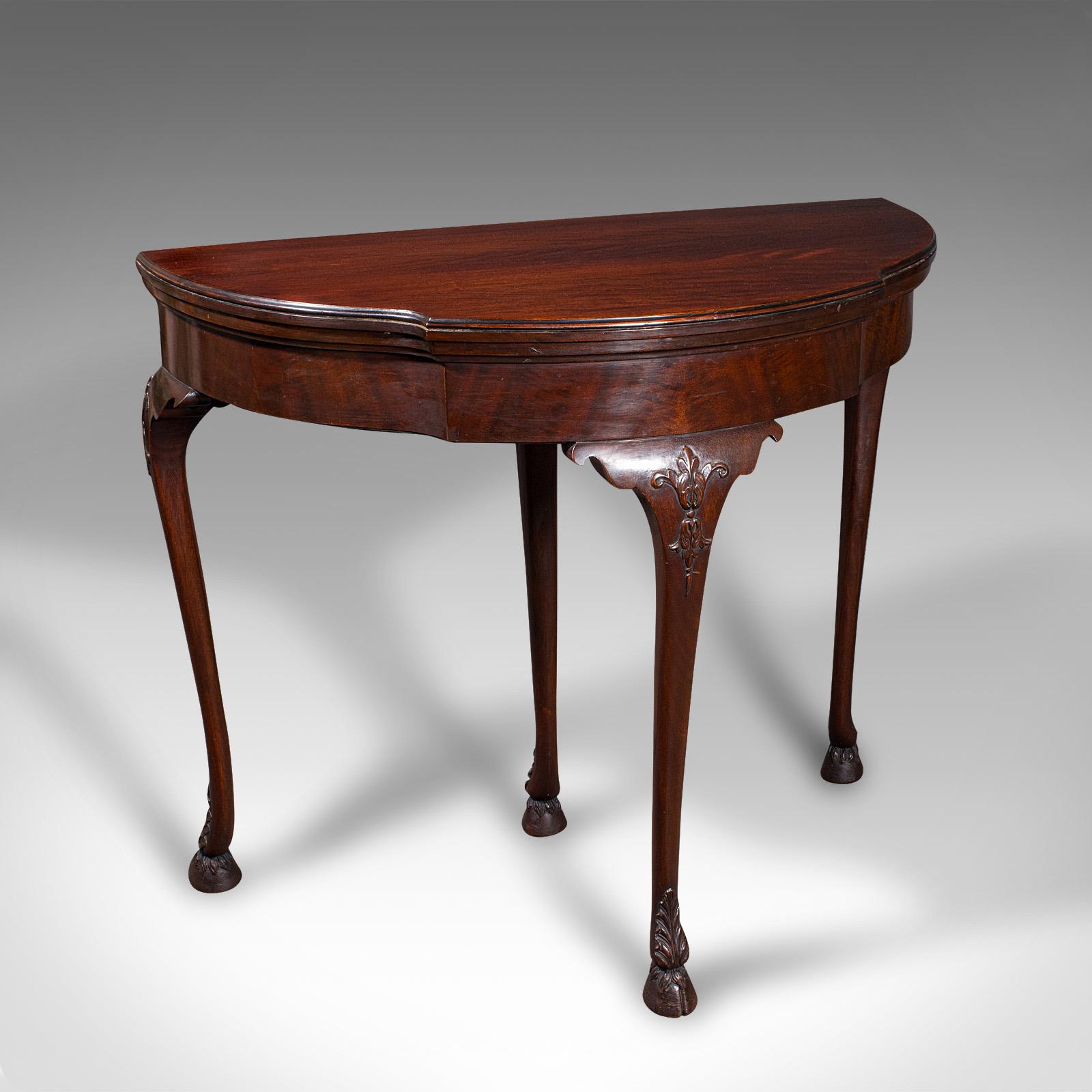 Antique Georgian Revival Card Table, English, Folding, Games, Victorian, c.1890 (1 of 12)