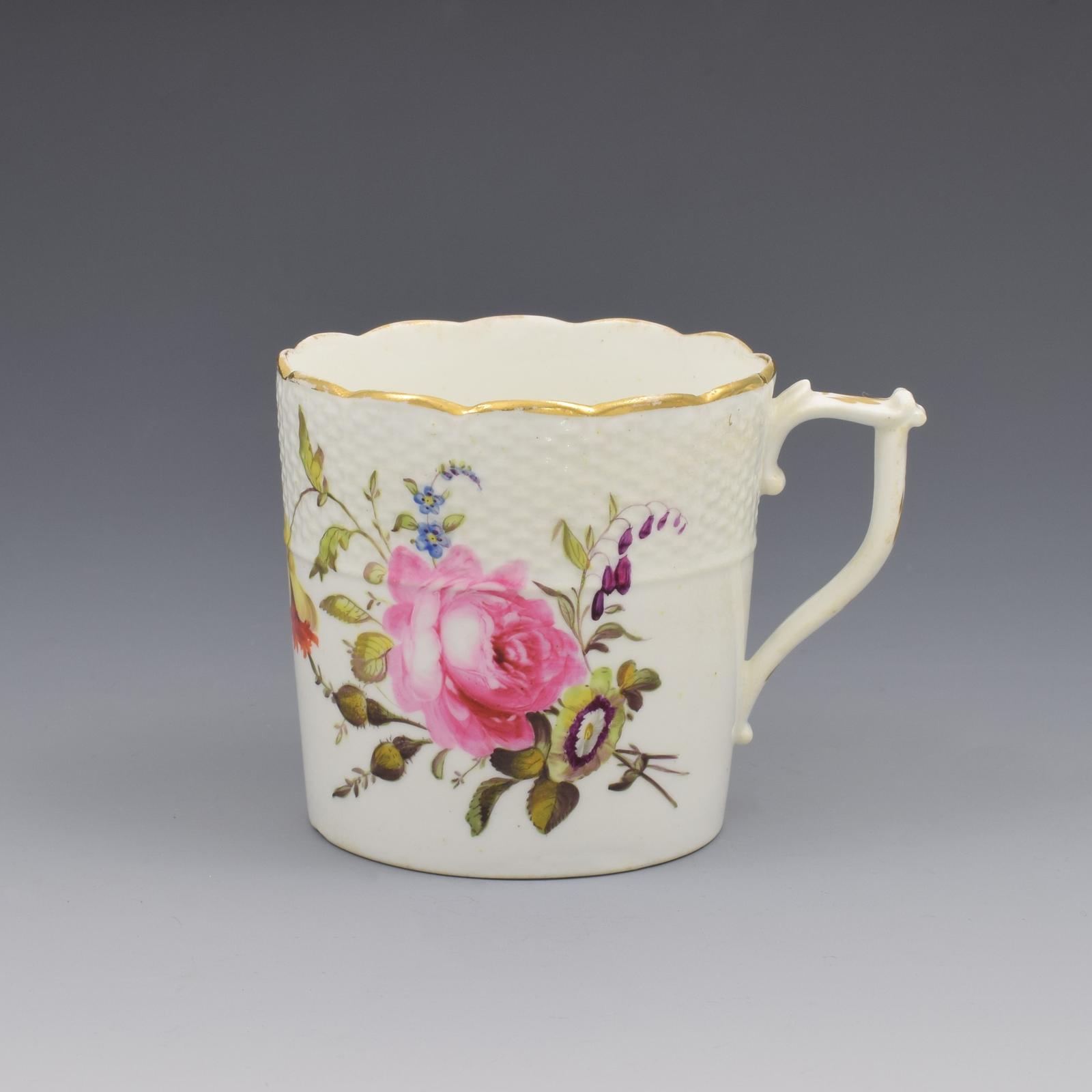 Fine Georgian Derby Porcelain Bastetweave Coffee Can c.1820 (1 of 7) Fine Georgian Derby Porcelain Bastetweave Coffee Can c.1820 (1 of 7)