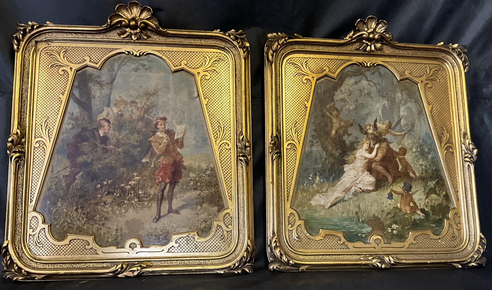 Pair of Allegorical Oil Paintings by Franz Lefler (1 of 27)