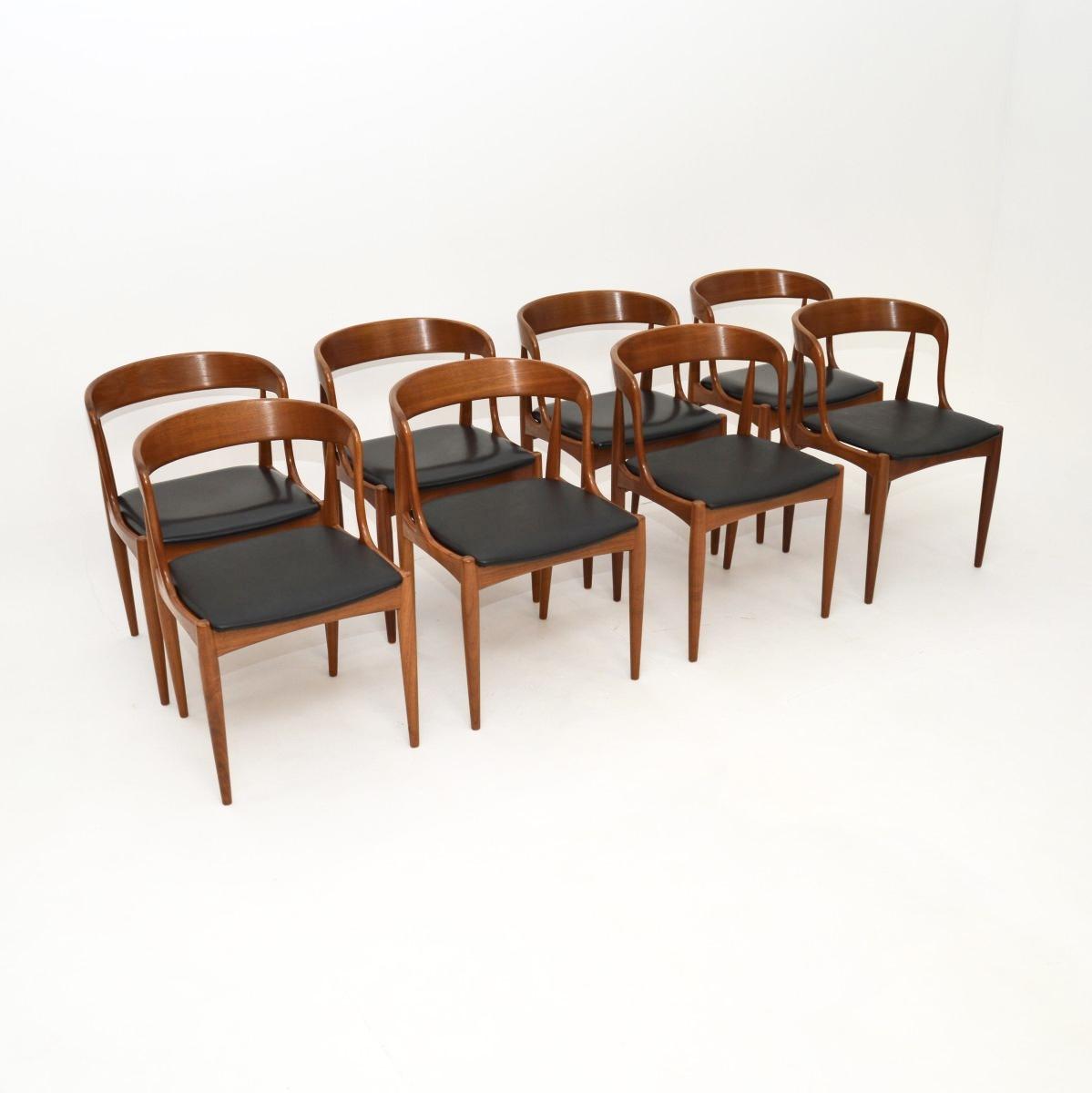 Set of Eight Danish Vintage Teak Dining Chairs by Johannes Andersen (1 of 11)