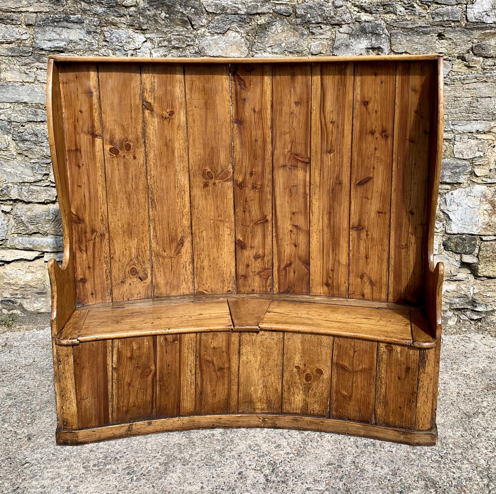 Large Antique Pine Box Settle (1 of 21) Large Antique Pine Box Settle (1 of 21)