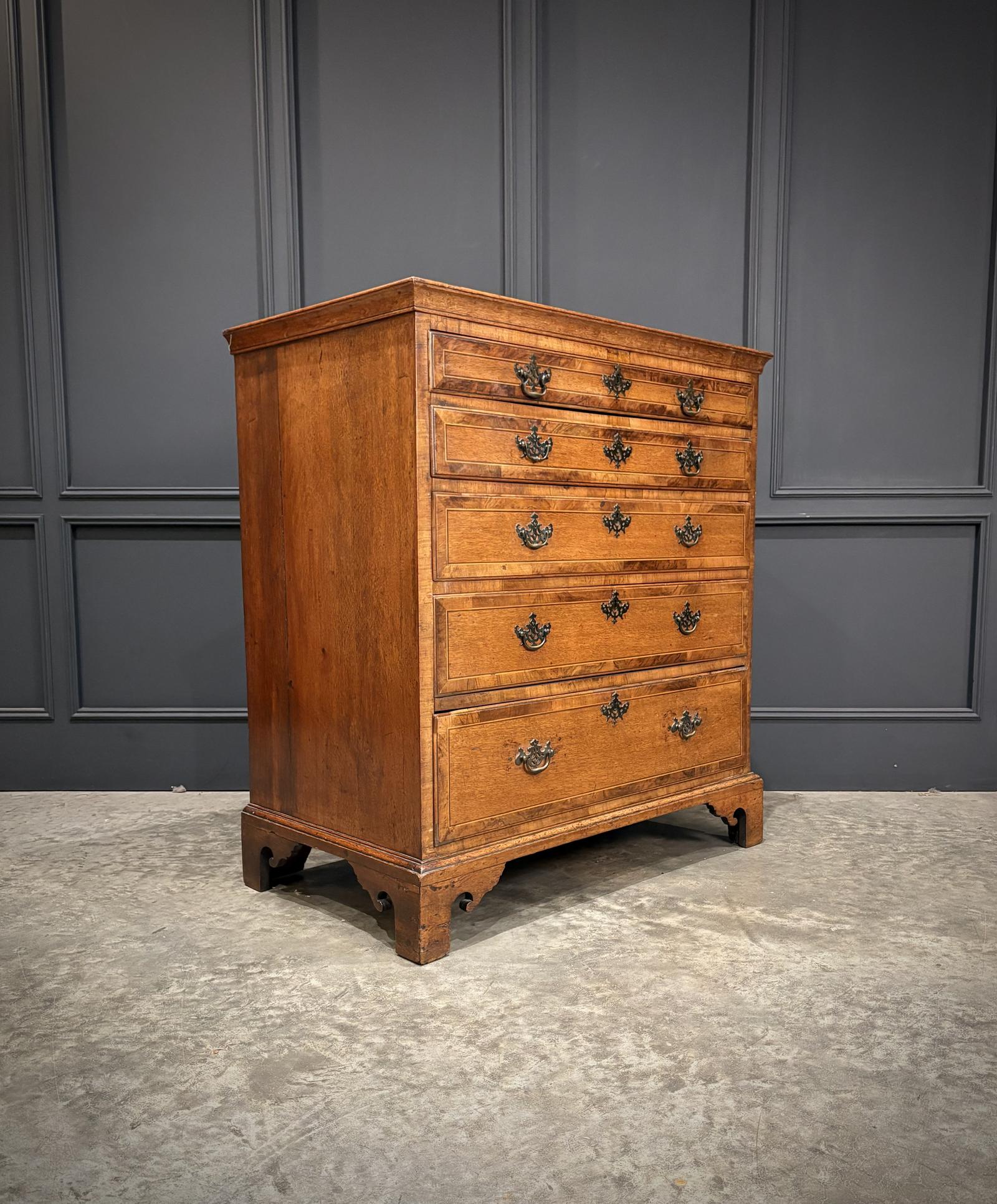 George III Inlaid Oak Chest of Drawers (1 of 10)