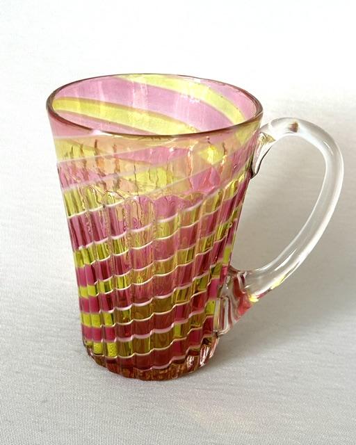 Lovely Victorian Murano Glass Candy Stripe Mug (1 of 7) Lovely Victorian Murano Glass Candy Stripe Mug (1 of 7)