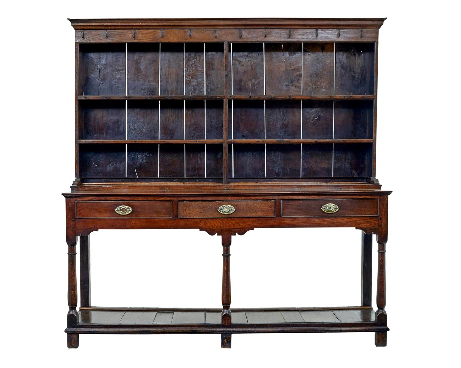 Early 19th Century Welsh Oak Dresser & Rack (1 of 12)