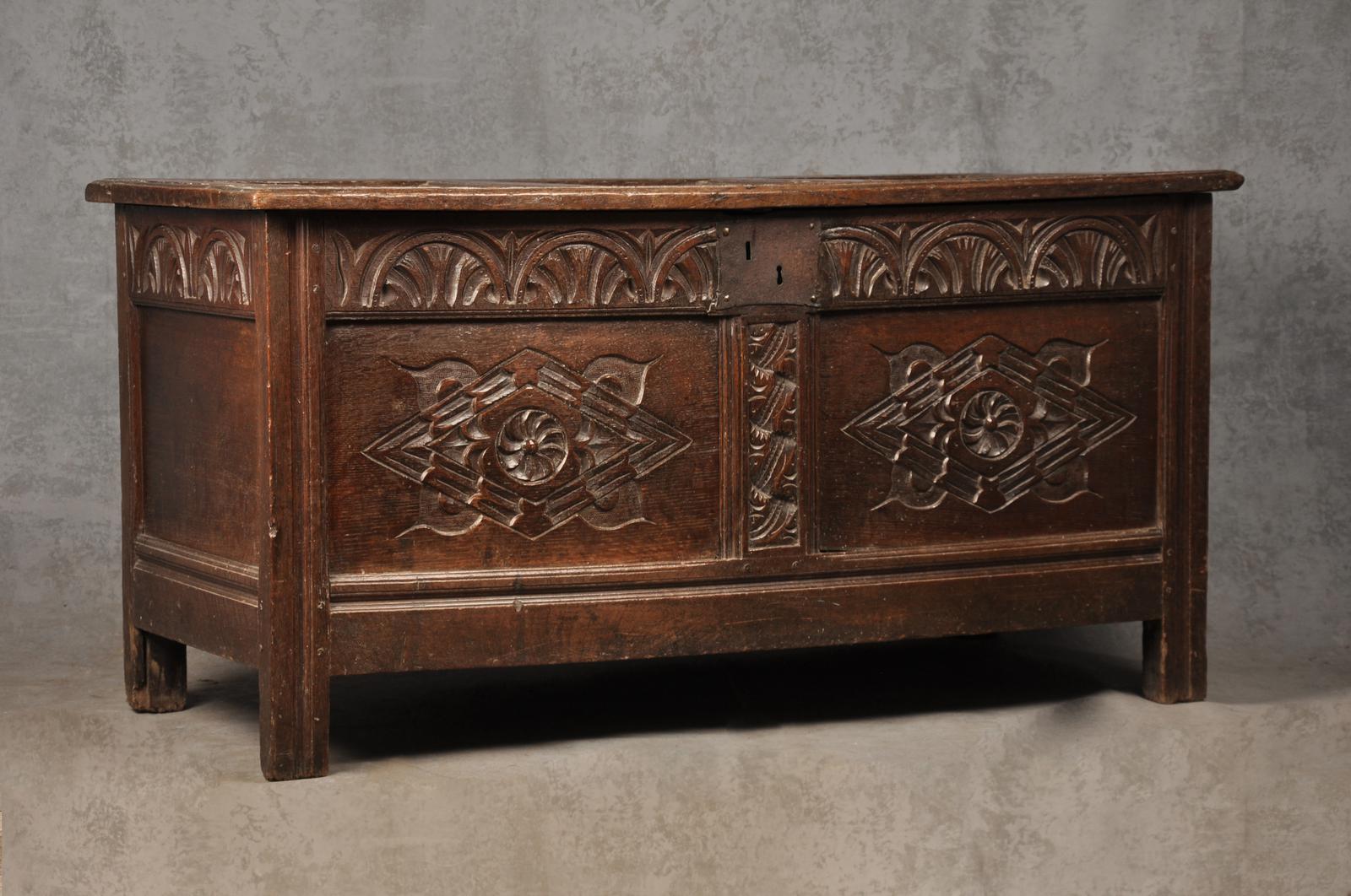 17th Century Oak Coffer (1 of 14)