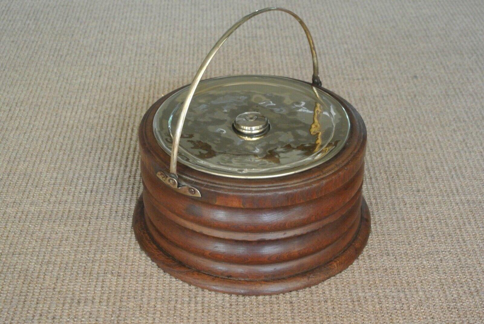 19th Century Dutch Wood & Brass Foot Carriage Warmer Hot Water Bottle (1 of 6)