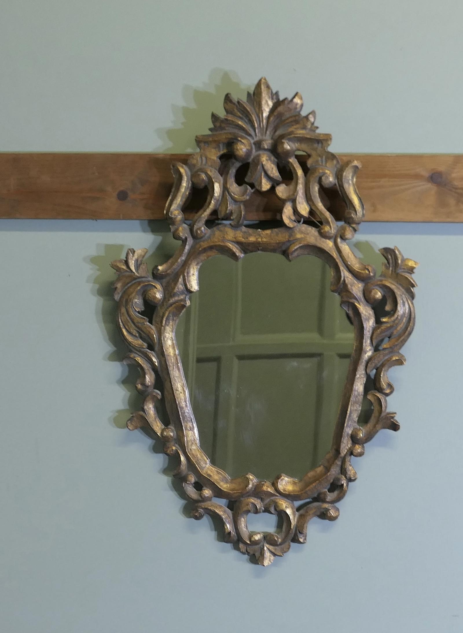 Attractive Baroque Style Small Gilt Wall Mirror (1 of 7) Attractive Baroque Style Small Gilt Wall Mirror (1 of 7)