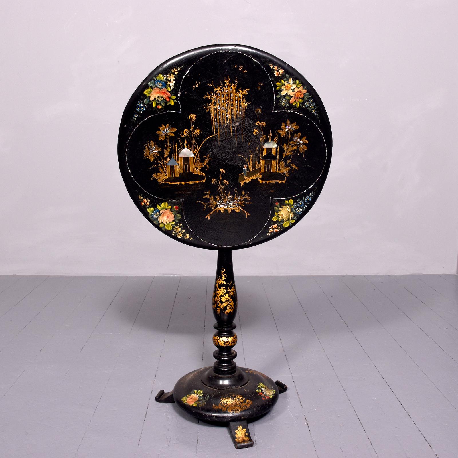 Painted Papier-mâché Occasional Table (1 of 7) Painted Papier-mâché Occasional Table (1 of 7)