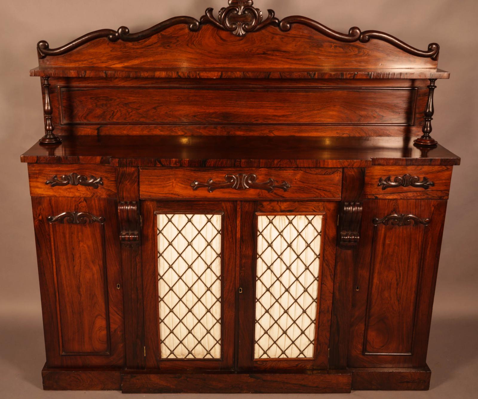 Rosewood Chiffonier 4 Doors Victorian (1 of 10)