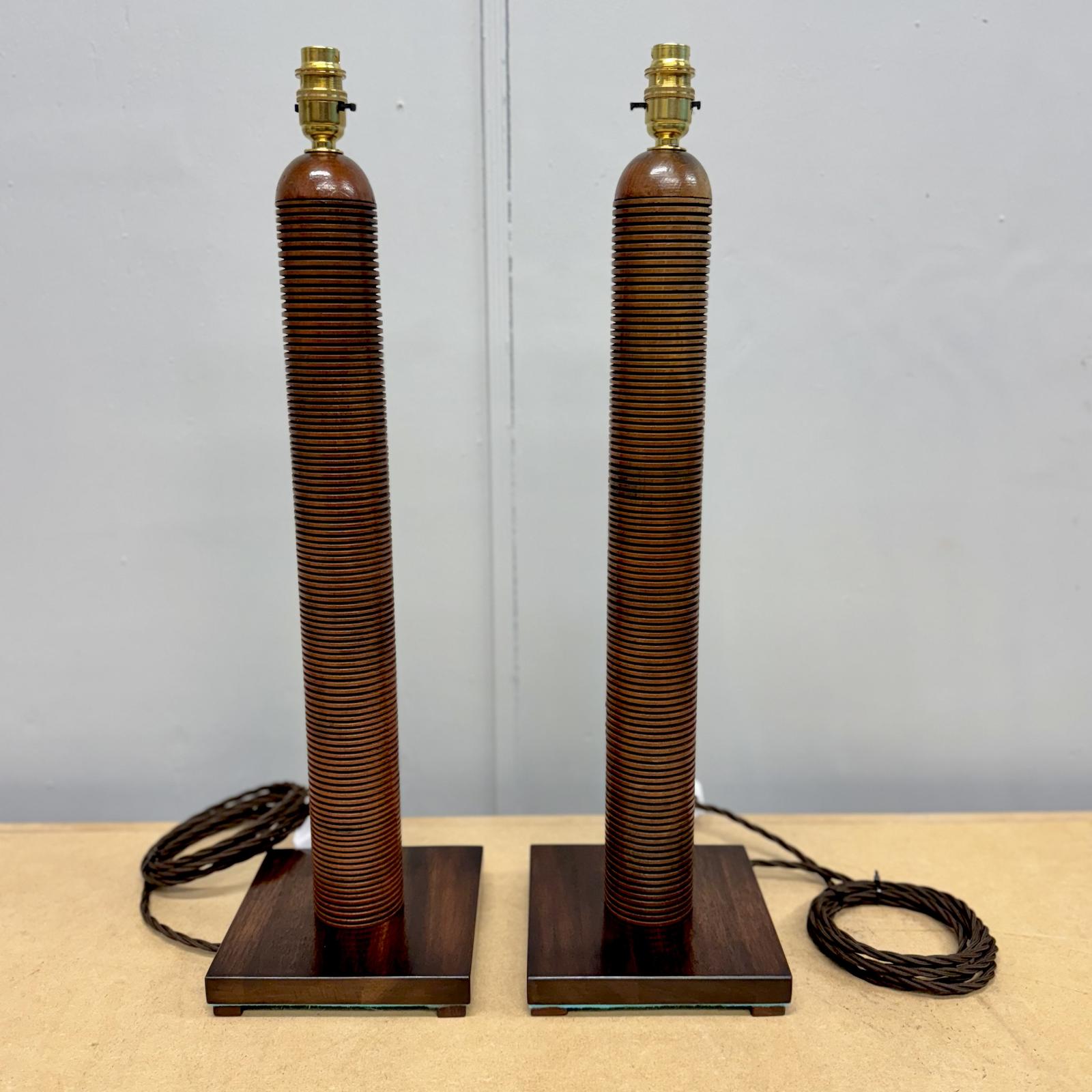 Pair of Victorian Print Roller Table Lamps (1 of 9)