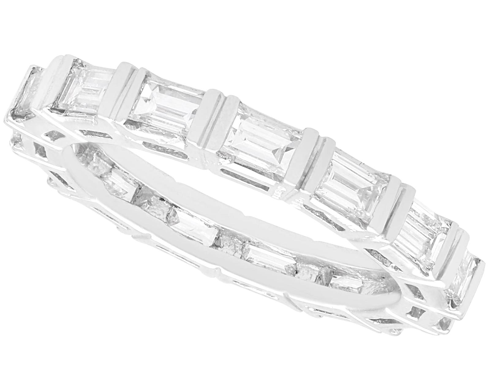 Vintage Elizabeth II 0.90ct Diamond & Platinum Full Eternity Ring 1958 (1 of 12)