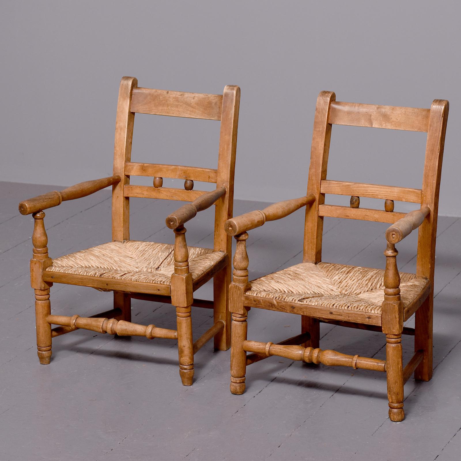 Pair of Country Made Childs Armchairs (1 of 8)