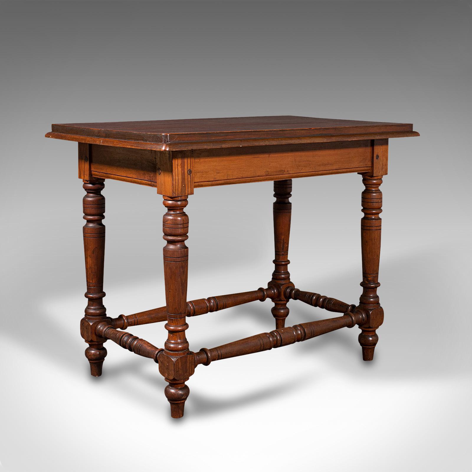 Antique Console Table, English, Pine, Ecclesiastical, Side, Victorian c.1880 (1 of 12)