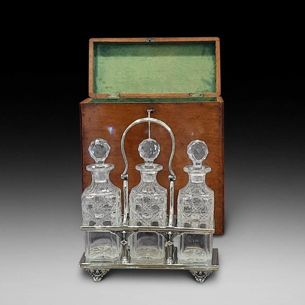 Late Victorian Silver Plated Tantalus (1 of 7)