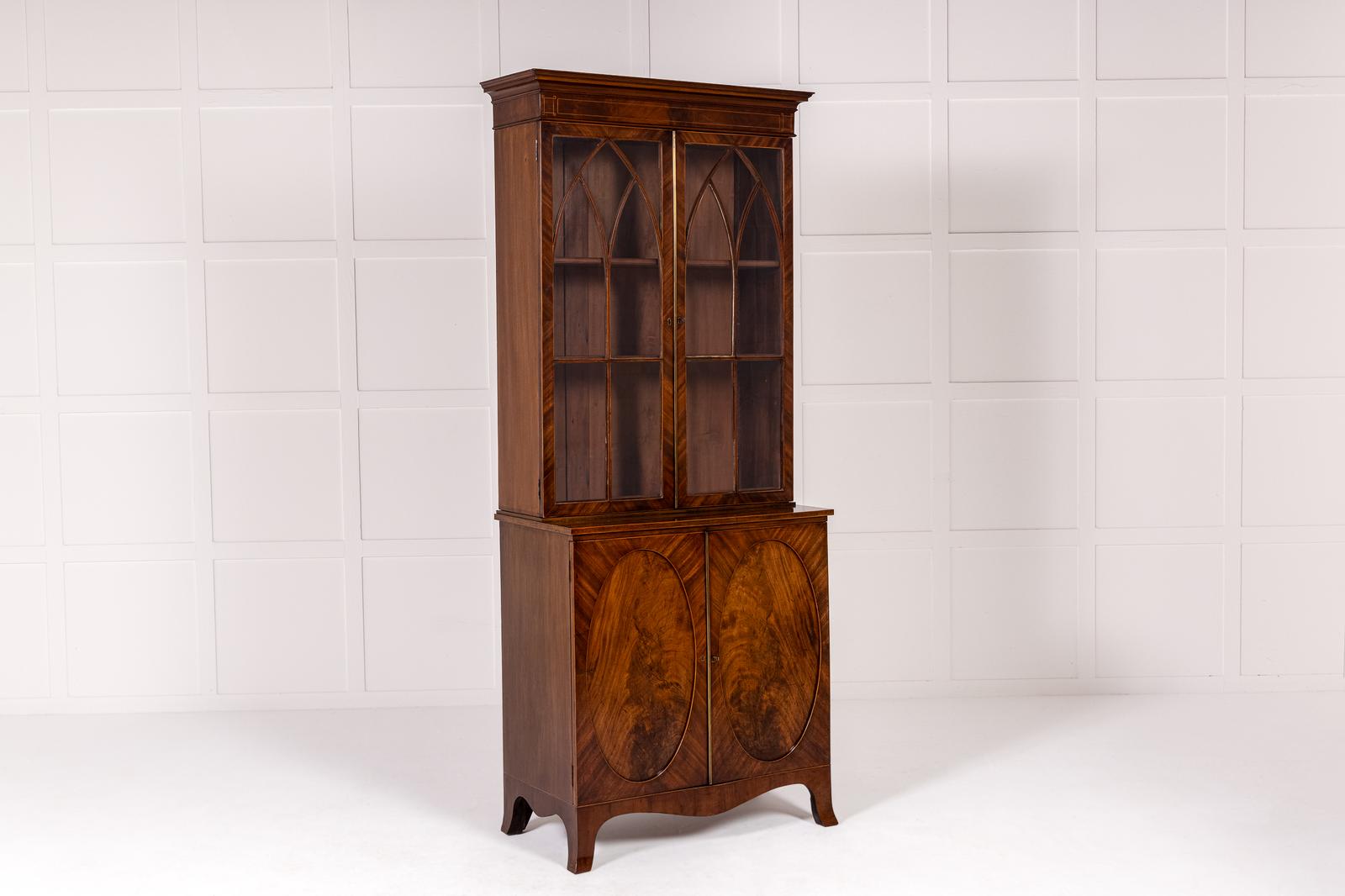 Early 19th Century George III English Mahogany Bookcase (1 of 7)
