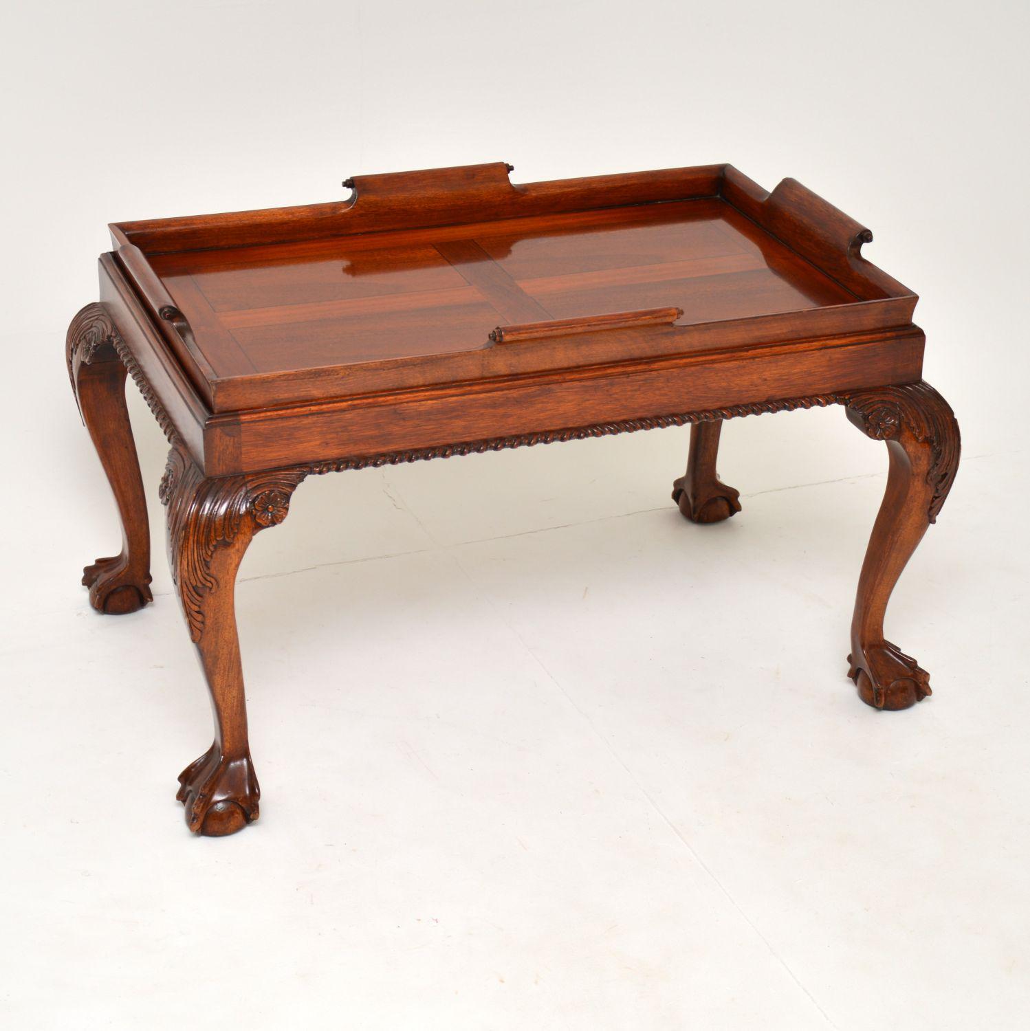 Mahogany Chippendale Style Tray Top Coffee Table (1 of 12) Mahogany Chippendale Style Tray Top Coffee Table (1 of 12)