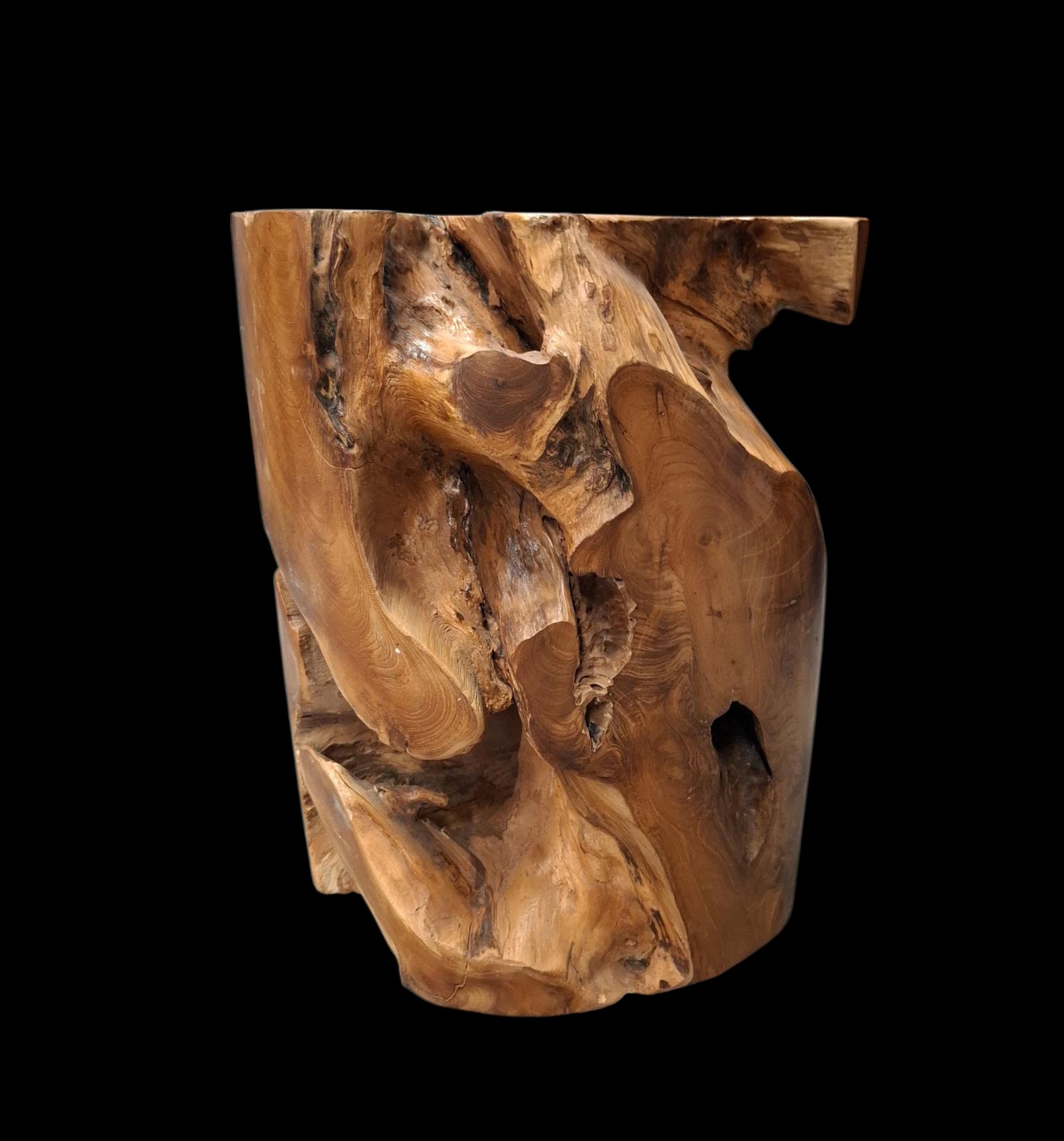 Teak Timber Stool (1 of 2)