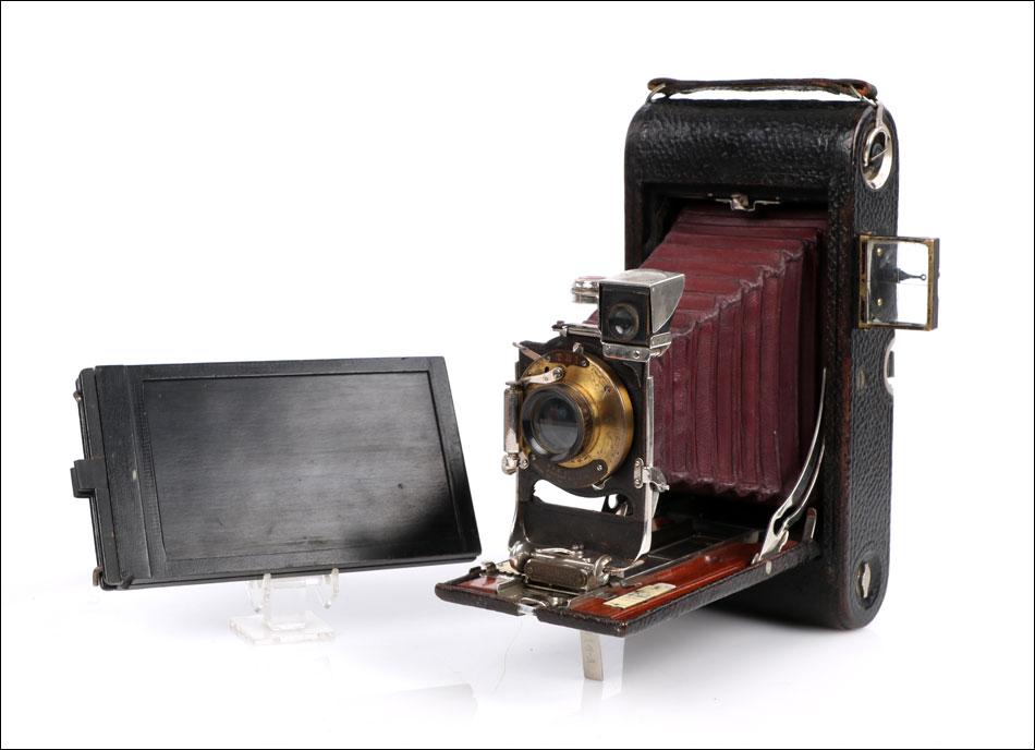 Antique Kodak Folding No. 3A Camera. Combination Back. Red Bellows. USA c. 1910 (1 of 24)