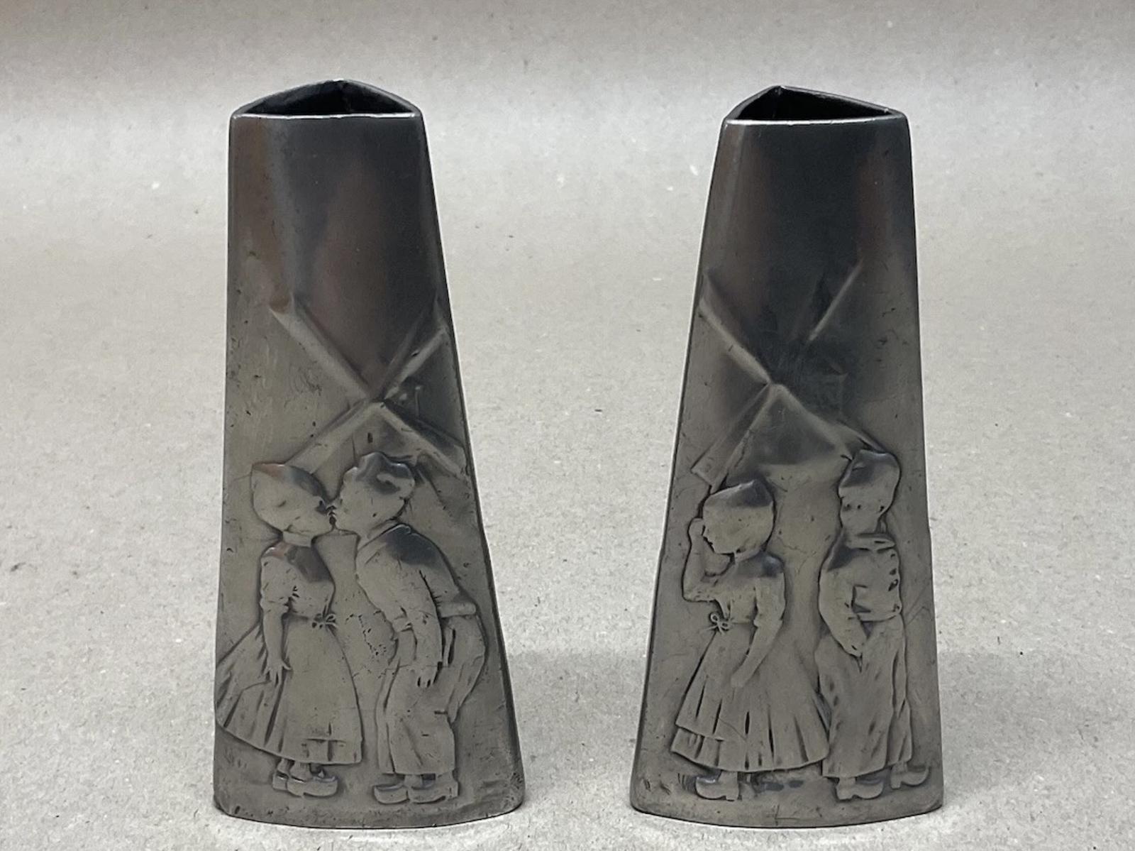 Pair of Pewter WMF Posy Vases Durch Children Liberty Style Antique c.1900 (1 of 5) Pair of Pewter WMF Posy Vases Durch Children Liberty Style Antique c.1900 (1 of 5)