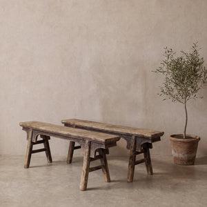 Pair of Antique Elm Benches (1 of 4) Pair of Antique Elm Benches (1 of 4)