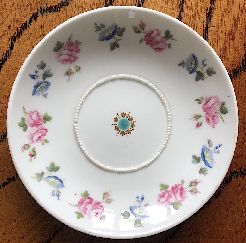 Rare Swansea Saucer with Applied Beading c.1817 (1 of 4)