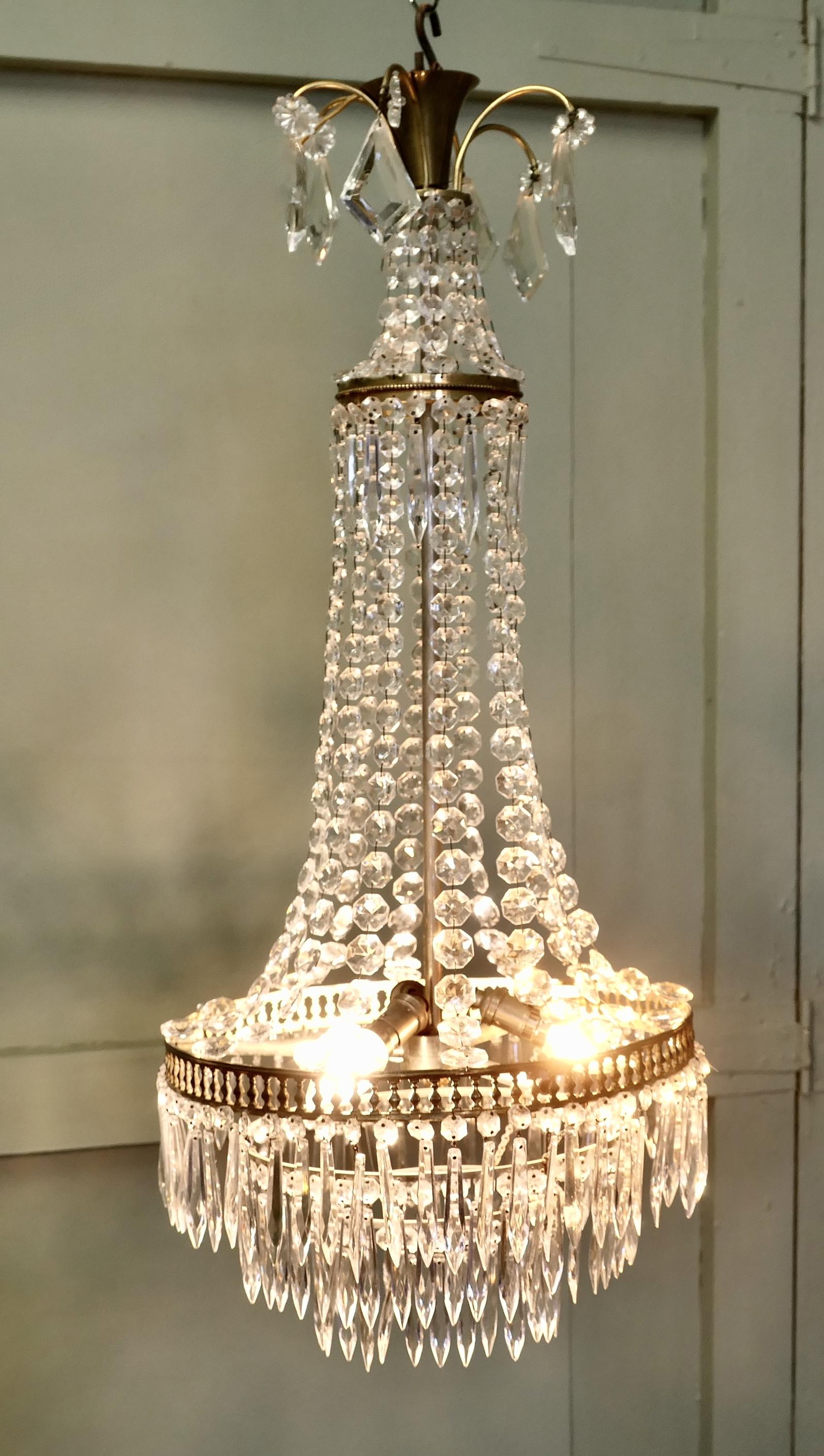 Large French Empire Style, Tent and Waterfall Chandelier (1 of 7) Large French Empire Style, Tent and Waterfall Chandelier (1 of 7)