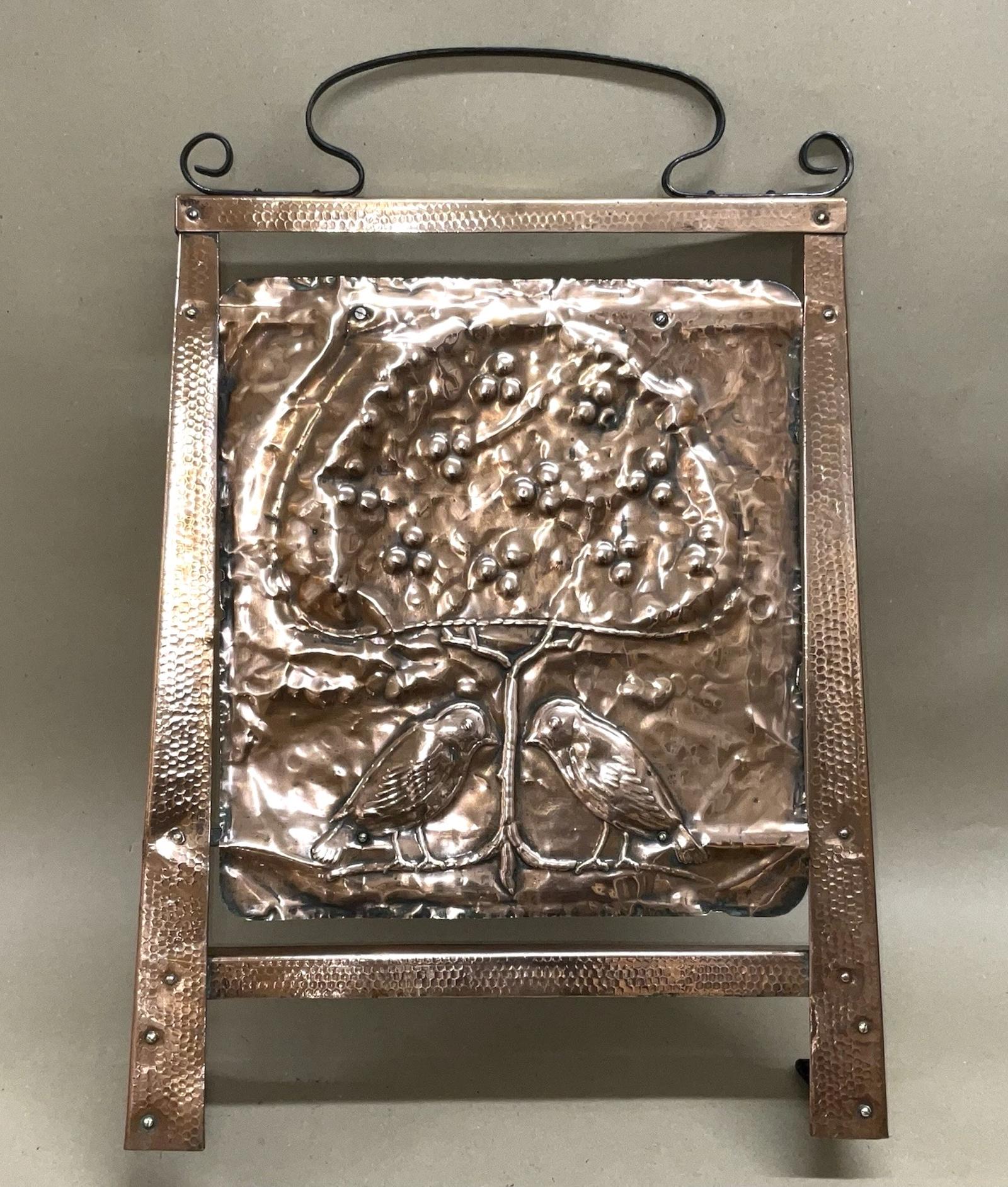 Arts & Crafts Repousse Copper Fire Screen Birds / Tree Antique Victorian c.1890 (1 of 6) Arts & Crafts Repousse Copper Fire Screen Birds / Tree Antique Victorian c.1890 (1 of 6)