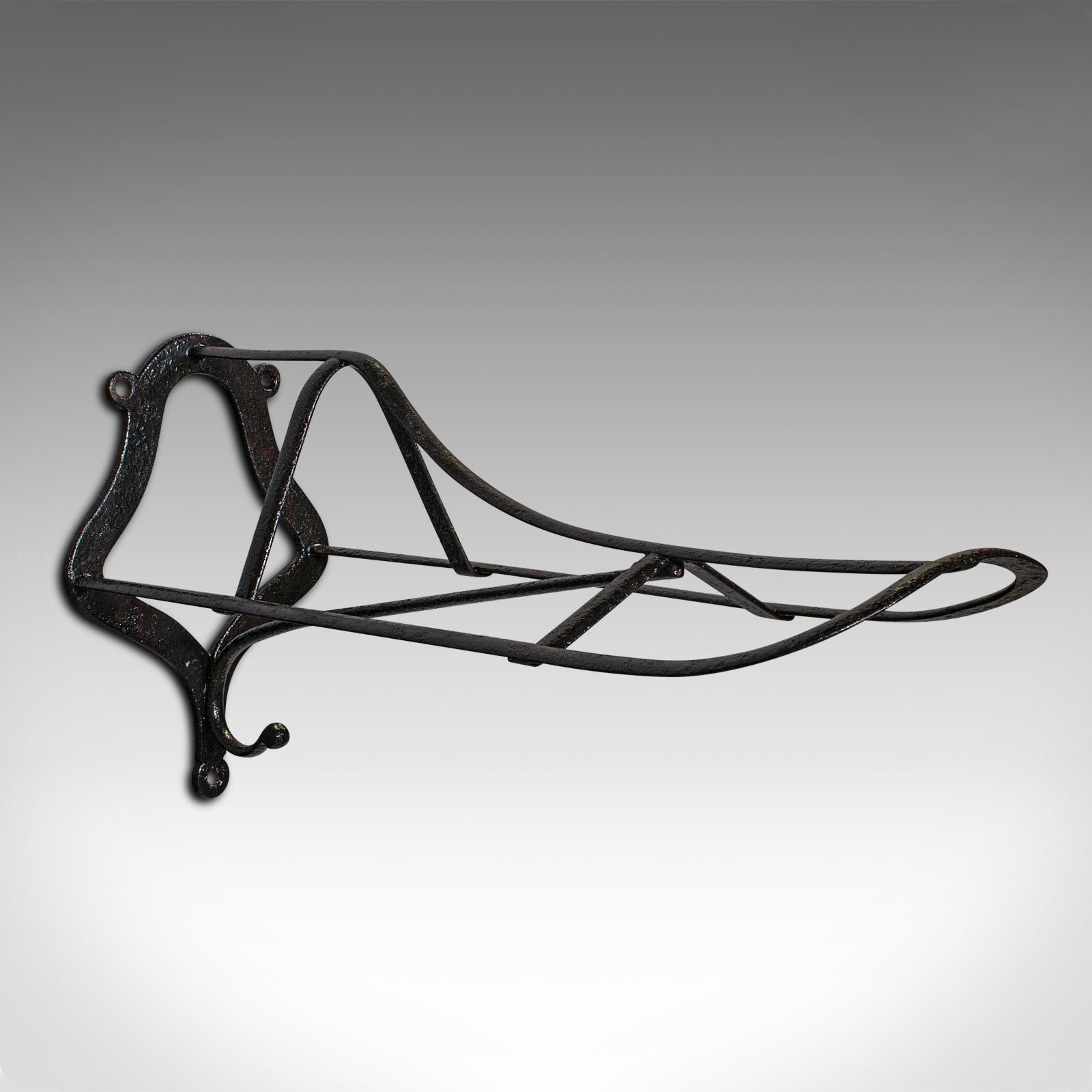 Antique Duck Bill Saddle Rack, English Cast Iron Equestrian Tack Rest, Victorian (1 of 6)