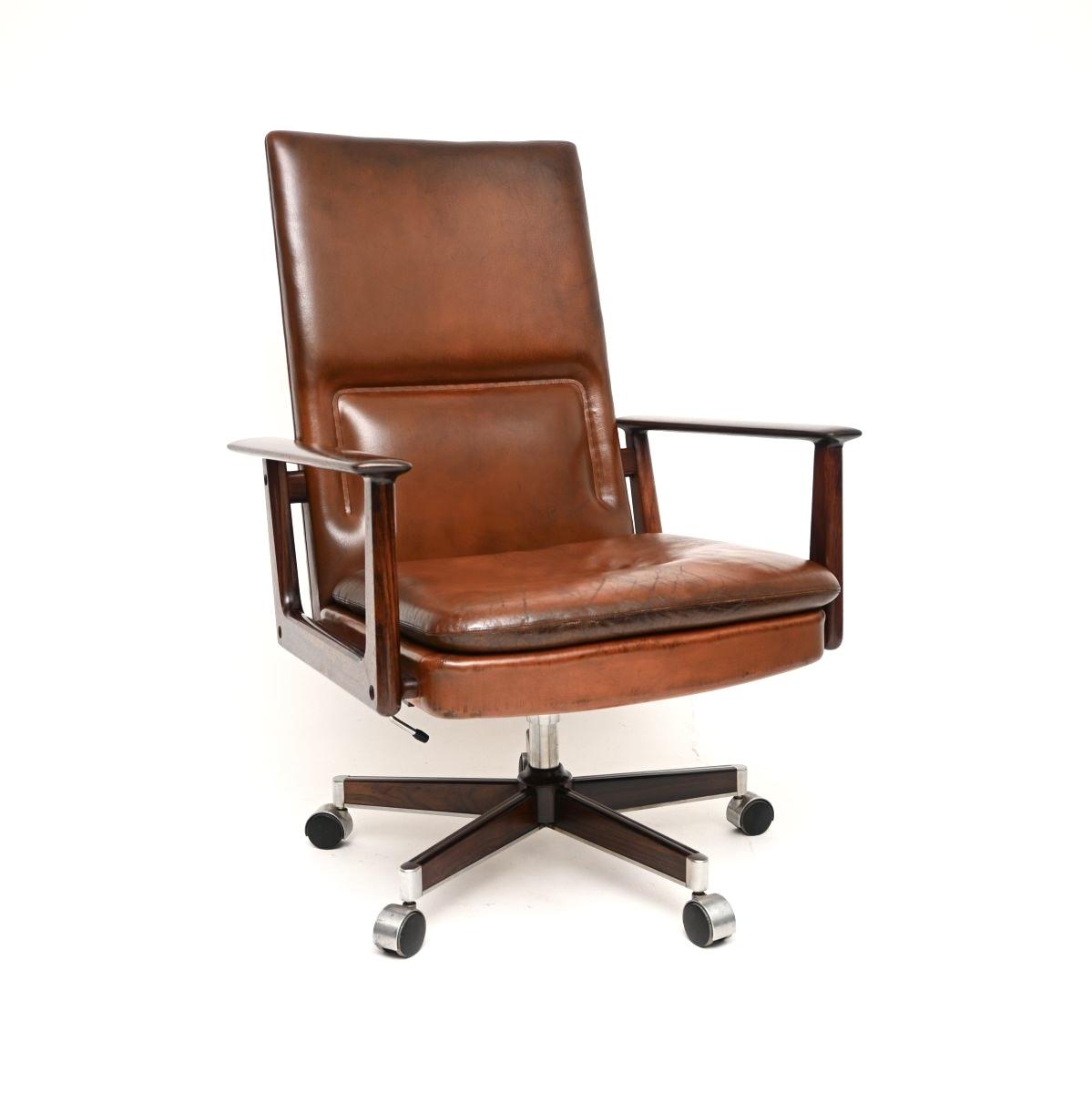 Danish Vintage Rosewood & Leather Desk Chair by Arne Vodder (1 of 10) Danish Vintage Rosewood & Leather Desk Chair by Arne Vodder (1 of 10)