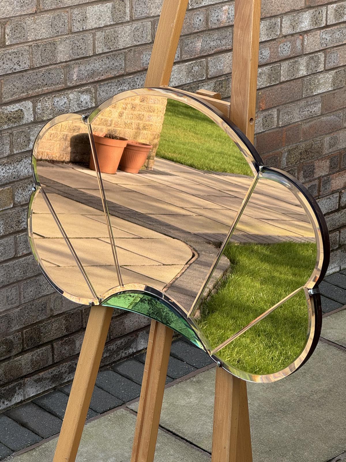 1930s Peach Cloud Mirror (1 of 6)