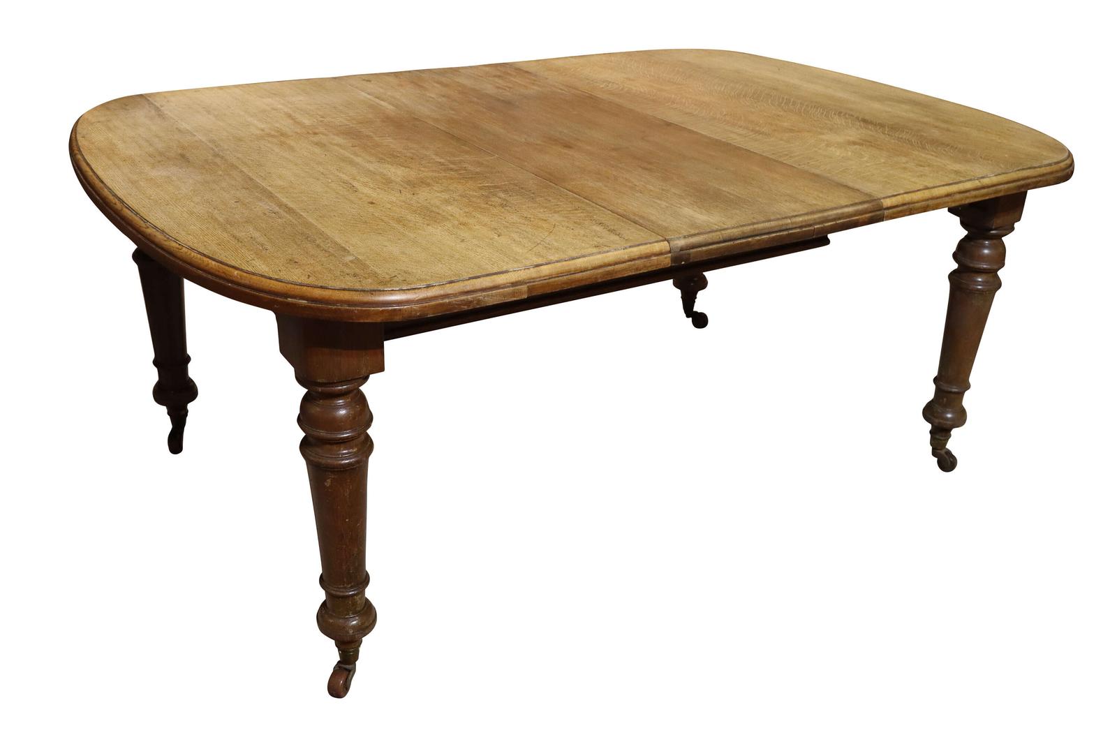 Victorian Oak D-End Extending Dining Table with Single Leaf c.1870 (1 of 8) Victorian Oak D-End Extending Dining Table with Single Leaf c.1870 (1 of 8)