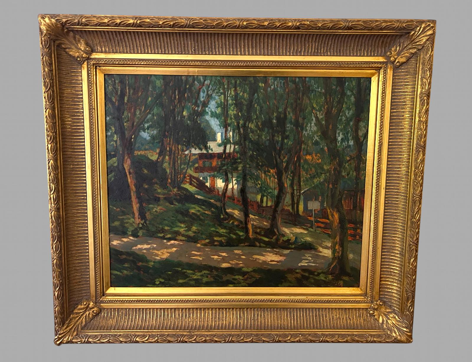 James Proudfoot R.P., R.O.I. - Oil - House in the Woods (1 of 5)