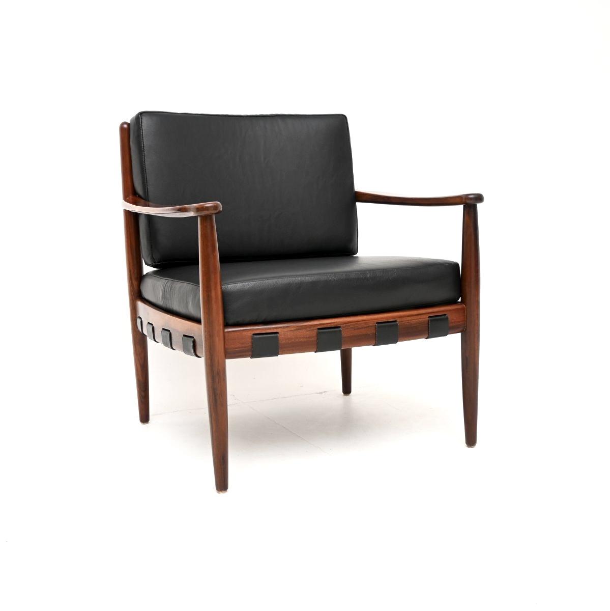 Vintage Swedish Rosewood & Leather Cadett Armchair by Eric Merthen (1 of 10) Vintage Swedish Rosewood & Leather Cadett Armchair by Eric Merthen (1 of 10)