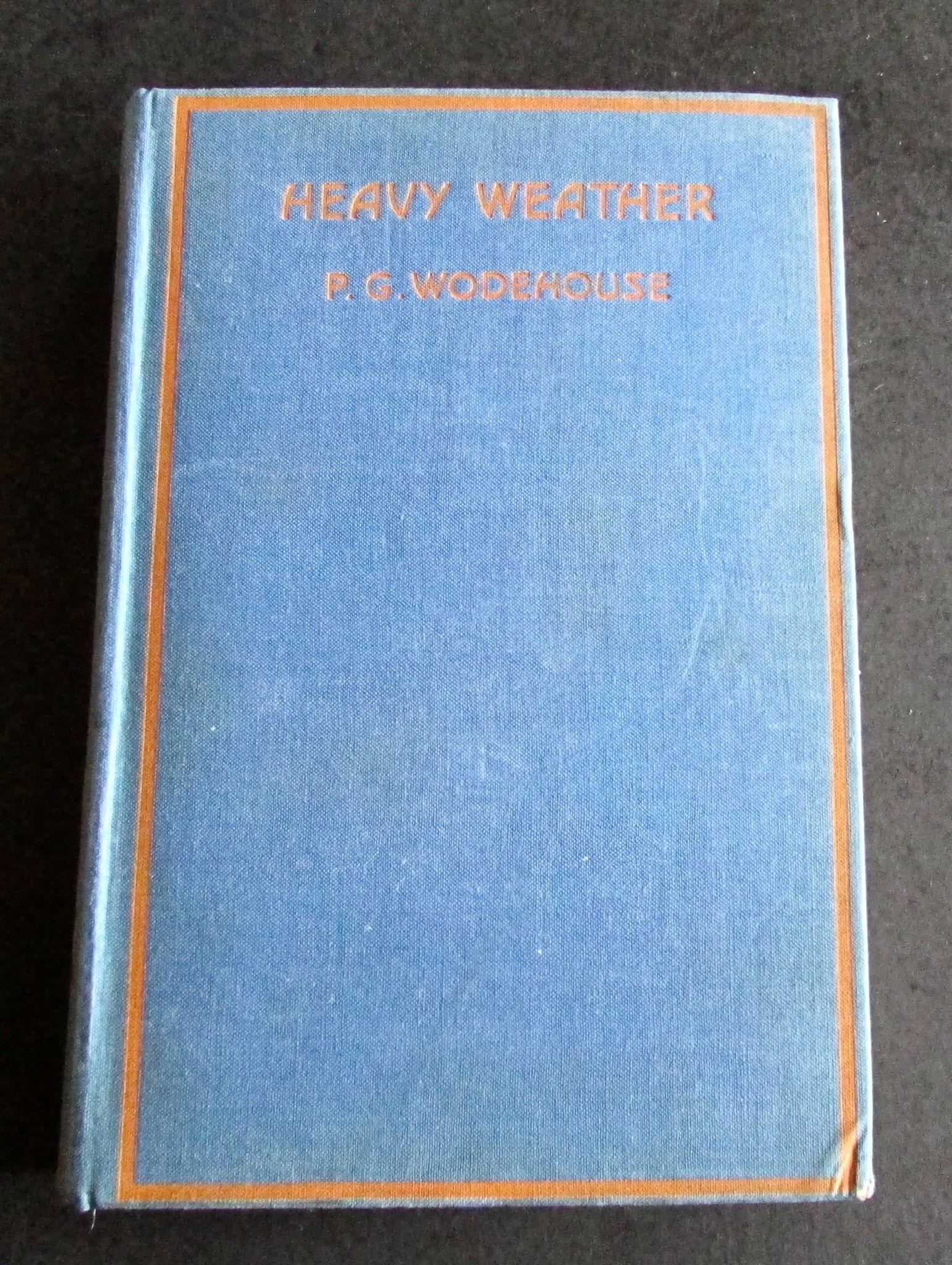 1933 1st Edition - Heavy Weather by P G Wodehouse (1 of 3)