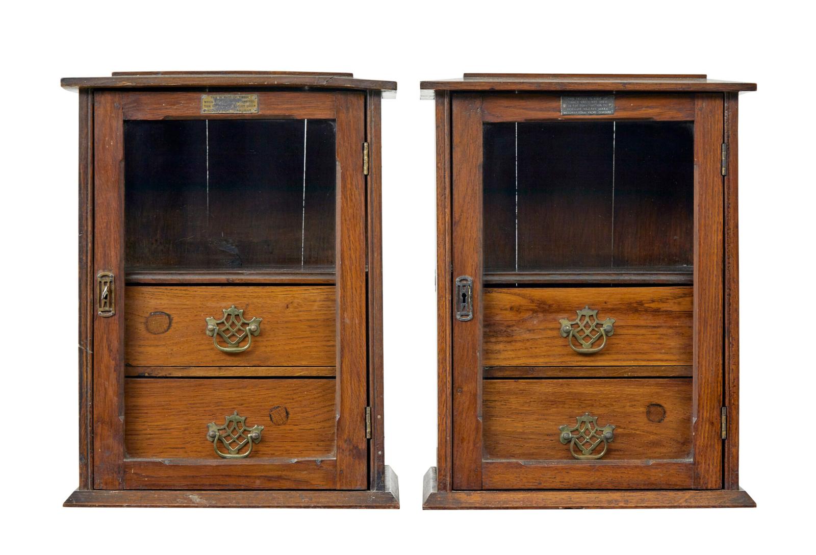 Pair of English Oak Small Cabinets Made From Hmy Osbourne (1 of 8)