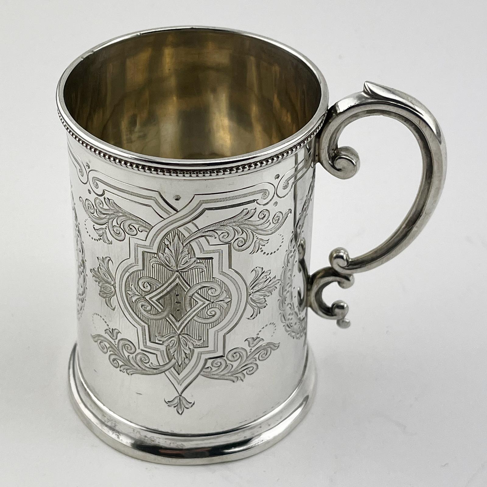Large Victorian Sterling Silver Christening Mug (1 of 6) Large Victorian Sterling Silver Christening Mug (1 of 6)
