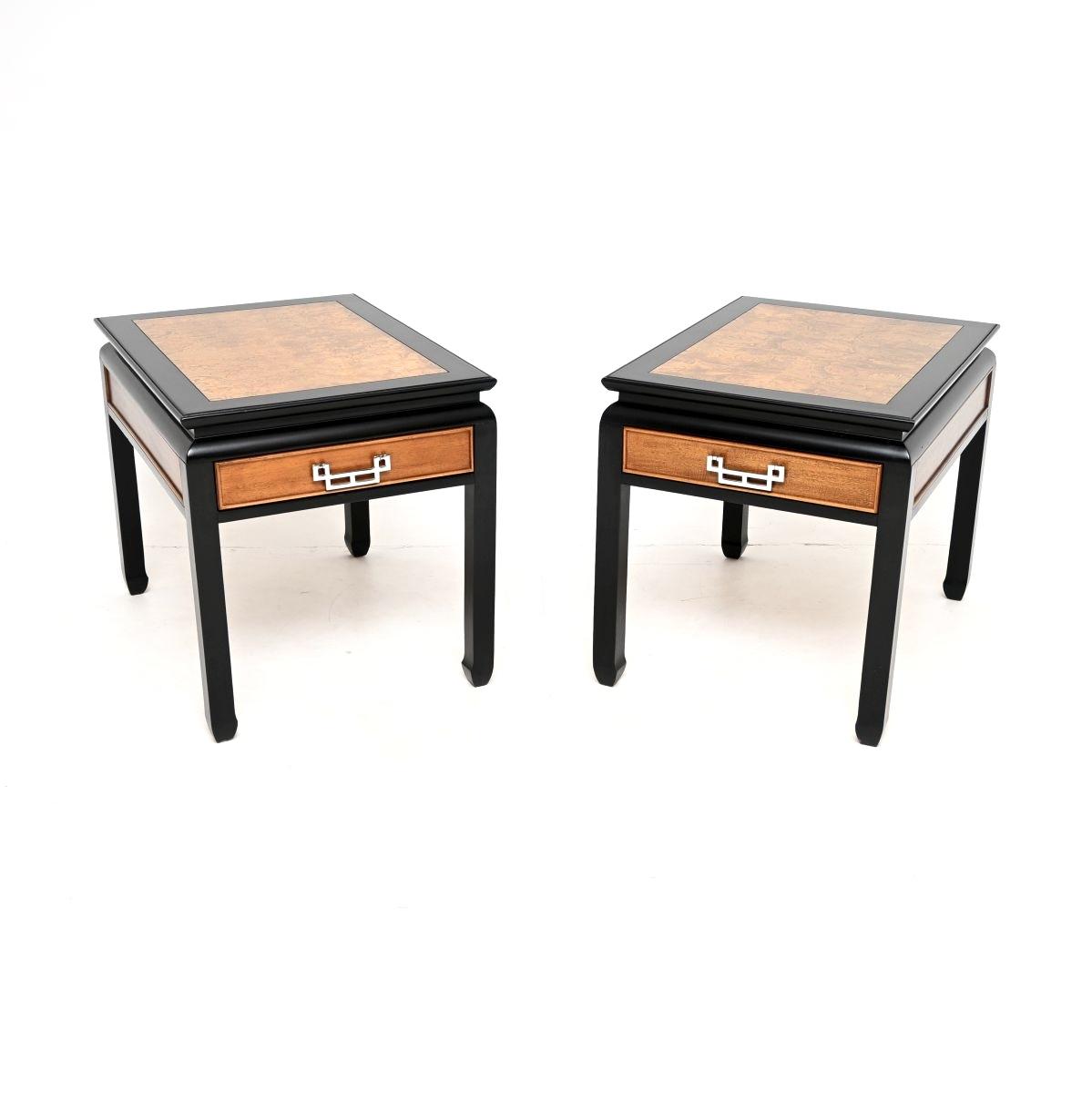 Pair of Vintage Burr Elm Side Tables by Raymond Sobota (1 of 11) Pair of Vintage Burr Elm Side Tables by Raymond Sobota (1 of 11)