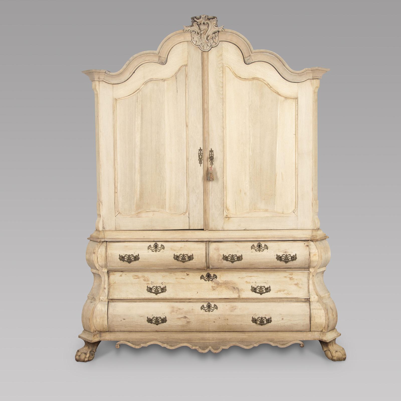 A 19th Century Bleached Oak Dutch Bomb Cupboard (1 of 5) A 19th Century Bleached Oak Dutch Bomb Cupboard (1 of 5)