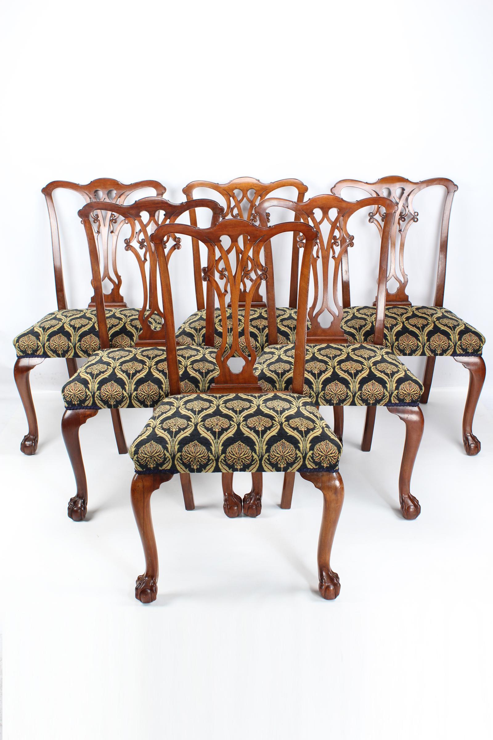Set of 6 Antique Edwardian Mahogany Chippendale Chairs (1 of 13) Set of 6 Antique Edwardian Mahogany Chippendale Chairs (1 of 13)