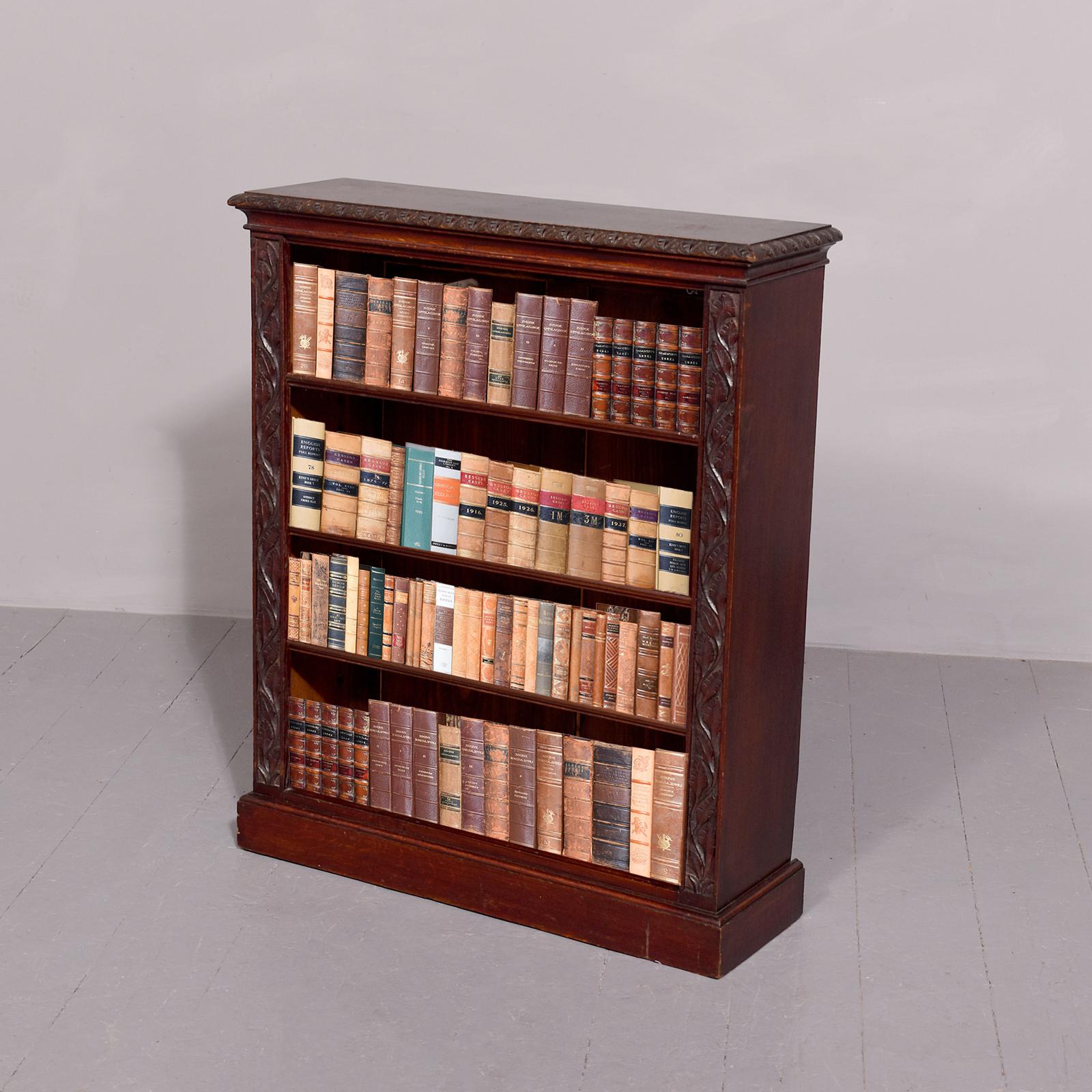 Carved Open Bookcase with Royal Connection (1 of 9)