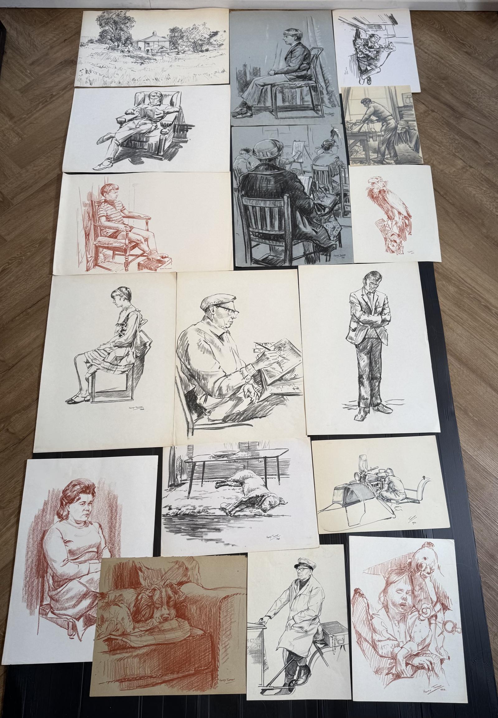 17 Sketches - Studies by Harry Turner (1908-2009) (1 of 18) 17 Sketches - Studies by Harry Turner (1908-2009) (1 of 18)