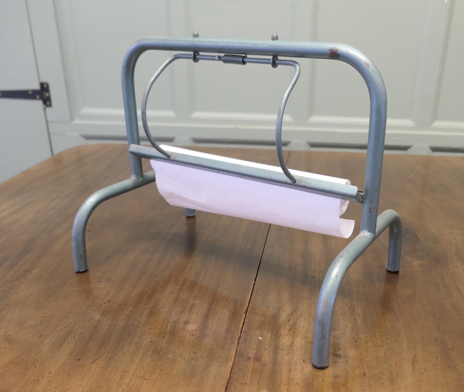 French Shop Wrapping Paper Dispenser, Mid Century Retro Paper Roll Cutter (1 of 4)