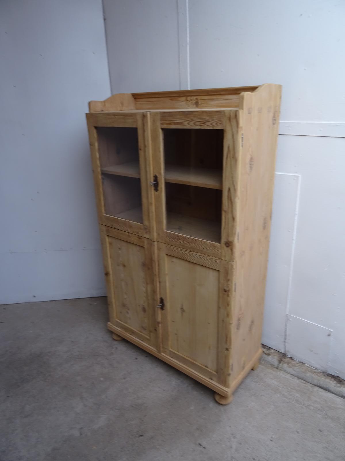 Victorian Antique Pine 4 Door Bookcase / Display Cabinet to wax / paint (1 of 9) Victorian Antique Pine 4 Door Bookcase / Display Cabinet to wax / paint (1 of 9)