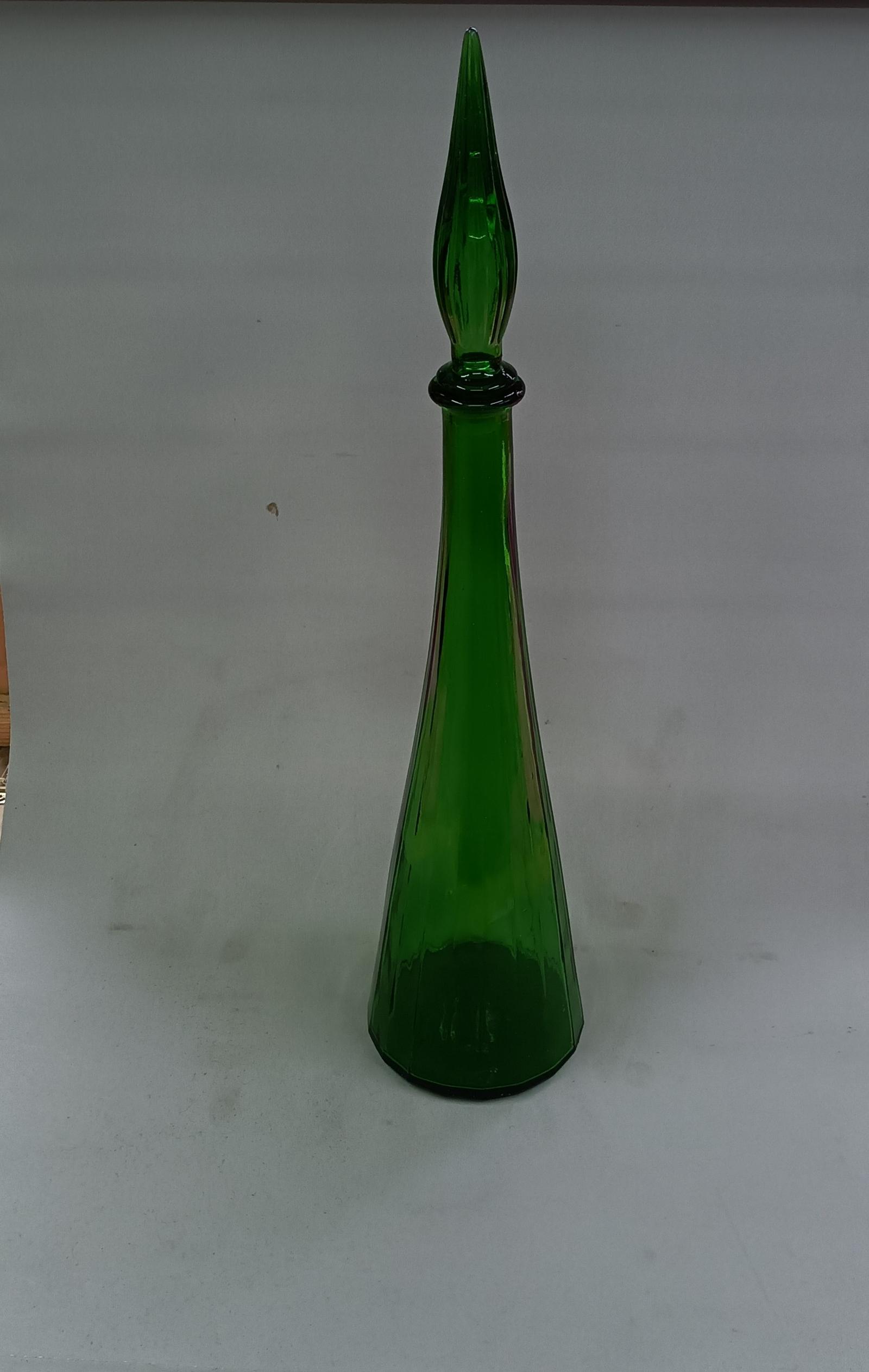 Large Green Murano Glass Decanter (1 of 3)