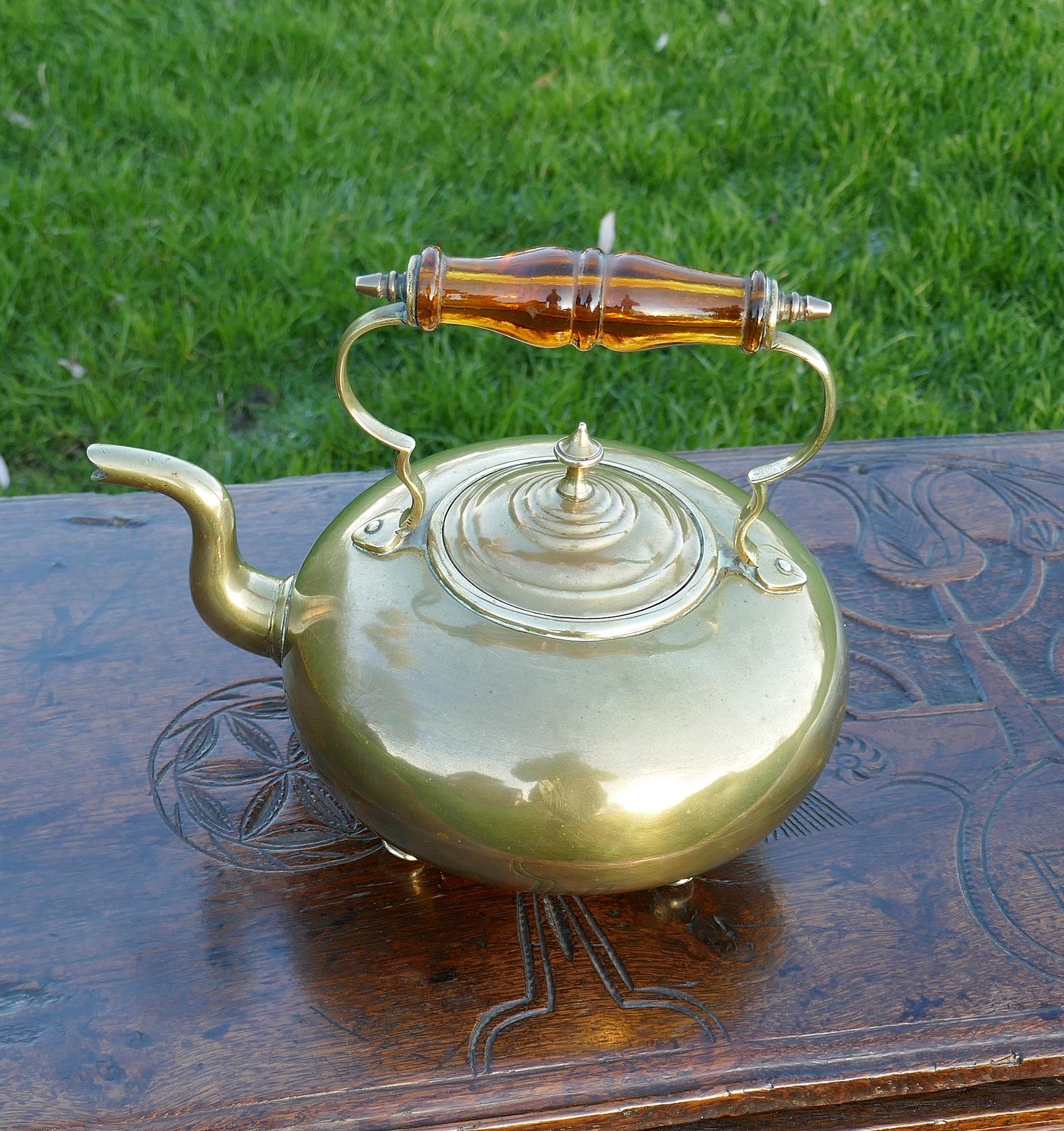 Antique Early Metalware 19thc Brass English Toddy Kettle Made by James Clews (1 of 5) Antique Early Metalware 19thc Brass English Toddy Kettle Made by James Clews (1 of 5)