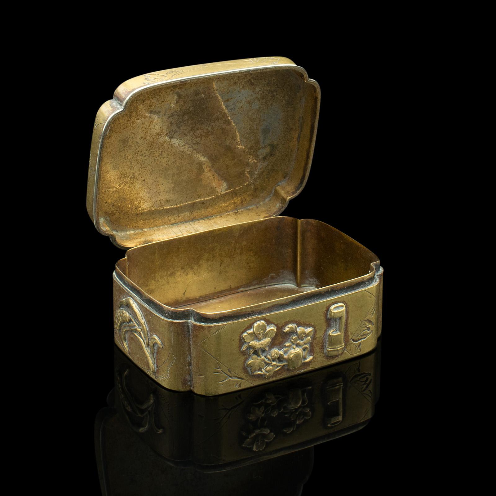 Small Antique Seamstress' Button Box, Japanese, Brass, Decorative (1 of 9) Small Antique Seamstress' Button Box, Japanese, Brass, Decorative (1 of 9)